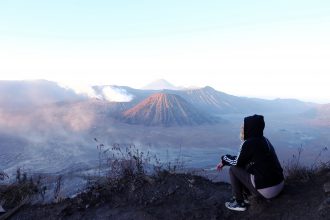 Mount Bromo valley Java Indonesia