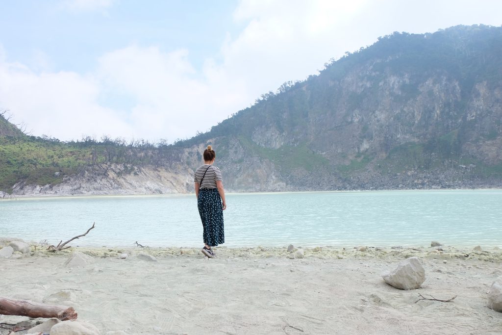 picture Kawah Putih crater lake Java Indonesia