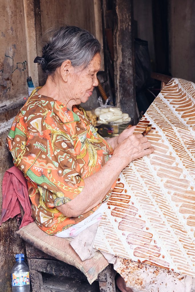 local lady batik art Yogyakarta Java